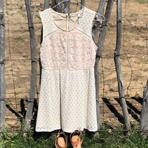 Cream lace dress
